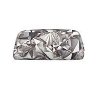ESNAIUVCD Glitter Abstract Diamond Crystal Pattern Print Pencil Bag Zipper Large Pencil Bag Work Travel - Multifunctional Pencil Case,Makeup Bag