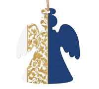 ESNAIUVCD Gold Blue White Print Wooden Sign Plaque Wood Hearts Sign, Womens Gifts, Daughter Gifts From Parents,Christmas Birthday Present