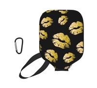 ESNAIUVCD Gold Lips Print