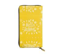 ESNAIUVCD Goodlooking Hello Print Genuine Leather Women's,Men's Wallets,Multi-Functionclutch Purse,Zip Around Large Travel â€‹Mobile Phone Long â€‹Money Purses