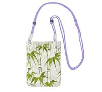 ESNAIUVCD Green Bamboo Nature Plant Print Carry A Mobile Phone Bag Diagonally,Crossbody Bag,Suitable for Carrying Mobile Phone Change, Etc