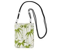 ESNAIUVCD Green Bamboo Nature Plant Print Carry A Mobile Phone Bag Diagonally,Crossbody Bag,Suitable For Carrying Mobile Phone Change, Etc