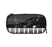 ESNAIUVCD Guitar Piano Pattern Print Zipper Large Pencil Case,Durable Stationery Pencilcase Bag,Multifunctional Pencilcase Bag Penbag for School College Office Adult Girls and Boys