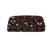ESNAIUVCD Guitars Print Pencil Bag Zipper Large Pencil Bag Work Travel - Multifunctional Pencil Case,Makeup Bag