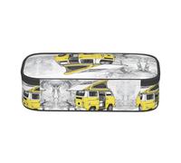 ESNAIUVCD Happy Campers Print Pencil Case for Kids,School Pen Bags Large Capacity Pencil Elementary School Pen Case Children Stationery Bags