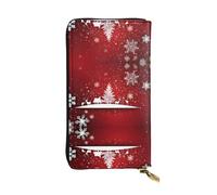 ESNAIUVCD Happy New Year Print Genuine Leather Women's,Men's Wallets,Multi-Functionclutch Purse,Zip Around Large Travel â€‹Mobile Phone Long â€‹Money Purses