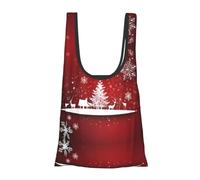 ESNAIUVCD Happy New Year Print Reusable, Foldable,Washable Grocery Bags Foldable In A Pouch Eco Tote Shopping Bag,Daily Shopping Loading