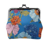 ESNAIUVCD Hello Hawaii Print Kiss Lock Wallet Leather Coin Purse Ladies Money Pocket Iron Frame Compact Hand-Held Wallet