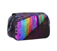 ESNAIUVCD Holographic Dreams Print Large Capacity Double Layer Pen Bag,Suitable for Boys, Girls and Adults,This Office Pen Bag with Compartment Design
