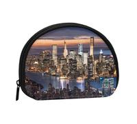 ESNAIUVCD Hong Kong Print Portable Mini Storage Bag Shell Shaped Wallet Small Coin Wallet Shell Storage Bag