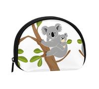 ESNAIUVCD Hugging Tree Koala Print Portable Mini Storage Bag Shell Shaped Wallet Small Coin Wallet Shell Storage Bag