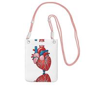 ESNAIUVCD Human Anatomy Heart Chart Print Carry A Mobile Phone Bag Diagonally,Crossbody Bag,Suitable For Carrying Mobile Phone Change, Etc
