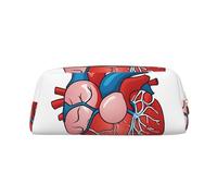 ESNAIUVCD Human Anatomy Heart Chart Print Pencil Bag Zipper Large Pencil Bag Work Travel - Multifunctional Pencil Case,Makeup Bag