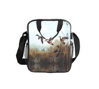 ESNAIUVCD Hunting Flying Wild Print Men Women Transparent Pvc Shopping Bag Waterproof See Through Bag,With Handles For Lunch