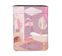 ESNAIUVCD Interior of Bathroom Print Book Sleeve Book Protector,Book Covers for Paperbacks, Washable Fabric, Book Sleeves with Zipper,Book Lover Gifts