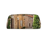 ESNAIUVCD Italy Tuscan Print Pencil Bag Zipper Large Pencil Bag Work Travel - Multifunctional Pencil Case,Makeup Bag