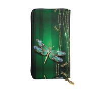 ESNAIUVCD Jewel Dragonfly Print Genuine Leather Women's,Men's Wallets,Multi-Functionclutch Purse,Zip Around Large Travel â€‹Mobile Phone Long â€‹Money Purses