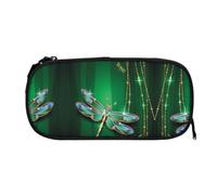 ESNAIUVCD Jewel Dragonfly Print Zipper Large Pencil Case,Durable Stationery Pencilcase Bag,Multifunctional Pencilcase Bag Penbag for School College Office Adult Girls and Boys