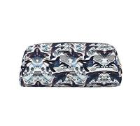 ESNAIUVCD Killer Whale Print Pencil Bag Zipper Large Pencil Bag Work Travel - Multifunctional Pencil Case,Makeup Bag