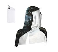 ESNAIUVCD Lake And Snow Mountain Print Multifunctional Cooling Hoodie Bandana Portable Sweat Absorbing Design For Beach Workouts Exercise Heat Relief Accessories