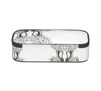 ESNAIUVCD Lavender and Daisies Print Pencil Case for Kids,School Pen Bags Large Capacity Pencil Elementary School Pen Case Children Stationery Bags