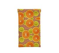 ESNAIUVCD Lemons And Oranges Print Sunglasses Case Portable Microfiber Pu Leather Soft Glasses Bag Eyeglasses Pouch Holder Squeeze Top For Women Men