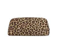 ESNAIUVCD Leopard Pattern Print Pencil Bag Zipper Large Pencil Bag Work Travel - Multifunctional Pencil Case,Makeup Bag