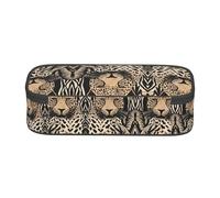 ESNAIUVCD Leopard Pattern Print Pencil Case for Kids,School Pen Bags Large Capacity Pencil Elementary School Pen Case Children Stationery Bags