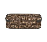ESNAIUVCD Leopard Pattern Print Pencil Case for Kids,School Pen Bags Large Capacity Pencil Elementary School Pen Case Children Stationery Bags