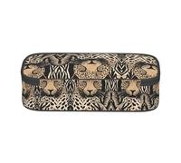 ESNAIUVCD Leopard Pattern Print Pencil Case for Kids,School Pen Bags Large Capacity Pencil Elementary School Pen Case Children Stationery Bags