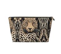 ESNAIUVCD Leopard Pattern Print Travel Makeup Bag Organizer Leather - Travel Toiletry Bag for Women & Men, Organizing Pouches for Purse with Zipper