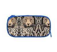 ESNAIUVCD Leopard Pattern Print Zipper Large Pencil Case,Durable Stationery Pencilcase Bag,Multifunctional Pencilcase Bag Penbag for School College Office Adult Girls and Boys