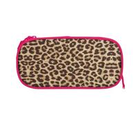 ESNAIUVCD Leopard Pattern Print Zipper Large Pencil Case,Durable Stationery Pencilcase Bag,Multifunctional Pencilcase Bag Penbag for School College Office Adult Girls and Boys