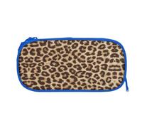 ESNAIUVCD Leopard Pattern Print Zipper Large Pencil Case,Durable Stationery Pencilcase Bag,Multifunctional Pencilcase Bag Penbag for School College Office Adult Girls and Boys