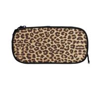 ESNAIUVCD Leopard Pattern Print Zipper Large Pencil Case,Durable Stationery Pencilcase Bag,Multifunctional Pencilcase Bag Penbag for School College Office Adult Girls and Boys