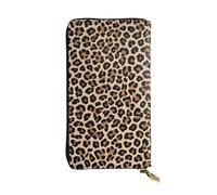 ESNAIUVCD Leopard Patterned Wallpaper Print Genuine Leather Women's,Men's Wallets,Multi-Functionclutch Purse,Zip Around Large Travel â€‹Mobile Phone Long â€‹Money Purses