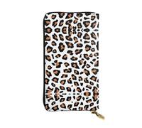 ESNAIUVCD Leopard Print Genuine Leather Women's,Men's Wallets,Multi-Functionclutch Purse,Zip Around Large Travel â€‹Mobile Phone Long â€‹Money Purses