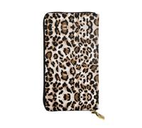 ESNAIUVCD Leopard Print Print Genuine Leather Women's,Men's Wallets,Multi-Functionclutch Purse,Zip Around Large Travel â€‹Mobile Phone Long â€‹Money Purses