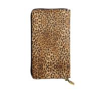 ESNAIUVCD Leopard Print Print Genuine Leather Women's,Men's Wallets,Multi-Functionclutch Purse,Zip Around Large Travel â€‹Mobile Phone Long â€‹Money Purses