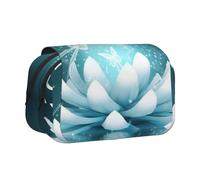 ESNAIUVCD Lotus Flowers Print Large Capacity Double Layer Pen Bag,Suitable for Boys, Girls and Adults,This Office Pen Bag with Compartment Design