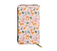 ESNAIUVCD Lovely Dog Print Genuine Leather Women's,Men's Wallets,Multi-Functionclutch Purse,Zip Around Large Travel â€‹Mobile Phone Long â€‹Money Purses