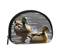 ESNAIUVCD Mallard Duck Print Portable Mini Storage Bag Shell Shaped Wallet Small Coin Wallet Shell Storage Bag