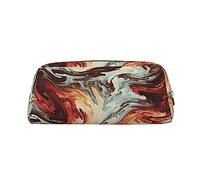 ESNAIUVCD Marble Mixed Brown Print Pencil Bag Zipper Large Pencil Bag Work Travel - Multifunctional Pencil Case,Makeup Bag