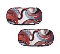 ESNAIUVCD Marble Mixed Brown Print Portable Pencil Pen Case Print Stationery Storage Bag Pouch Purse for Teenage Boys Student