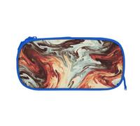ESNAIUVCD Marble Mixed Brown Print Zipper Large Pencil Case,Durable Stationery Pencilcase Bag,Multifunctional Pencilcase Bag Penbag for School College Office Adult Girls and Boys