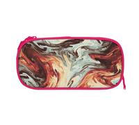 ESNAIUVCD Marble Mixed Brown Print Zipper Large Pencil Case,Durable Stationery Pencilcase Bag,Multifunctional Pencilcase Bag Penbag for School College Office Adult Girls and Boys