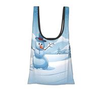 ESNAIUVCD Merry Christmas Print Print Reusable, Foldable,Washable Grocery Bags Foldable In A Pouch Eco Tote Shopping Bag,Daily Shopping Loading