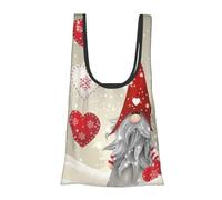 ESNAIUVCD Merry Christmas Print Reusable, Foldable,Washable Grocery Bags Foldable In A Pouch Eco Tote Shopping Bag,Daily Shopping Loading