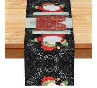 ESNAIUVCD Merry Christmas Santa Print 13x72 Inch Table Runner Table Cover Kitchen Dining Table Decoration For Indoor Outdoor Home Party Restaurant Supplies