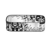ESNAIUVCD Music Notes Print Print Pencil Case for Kids,School Pen Bags Large Capacity Pencil Elementary School Pen Case Children Stationery Bags